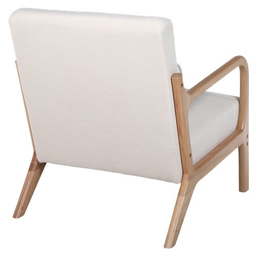 Mid-Century Modern Accent Chair, Solid Wood Frame, Detachable Pillow - Picture 11 of 20