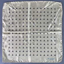 TURNBULL  ASSER Yellow Blue Birds Silk Pocket Square