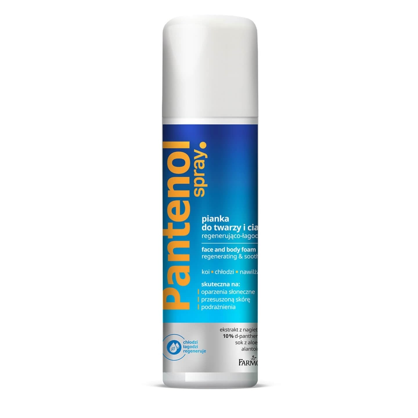Farmona Panthenol Face & Body Foam Spray 150ml After Sun Sunburn Skin Irritation