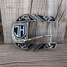 Cowboy Trophy Rodeo Style Belt Buckle with jh