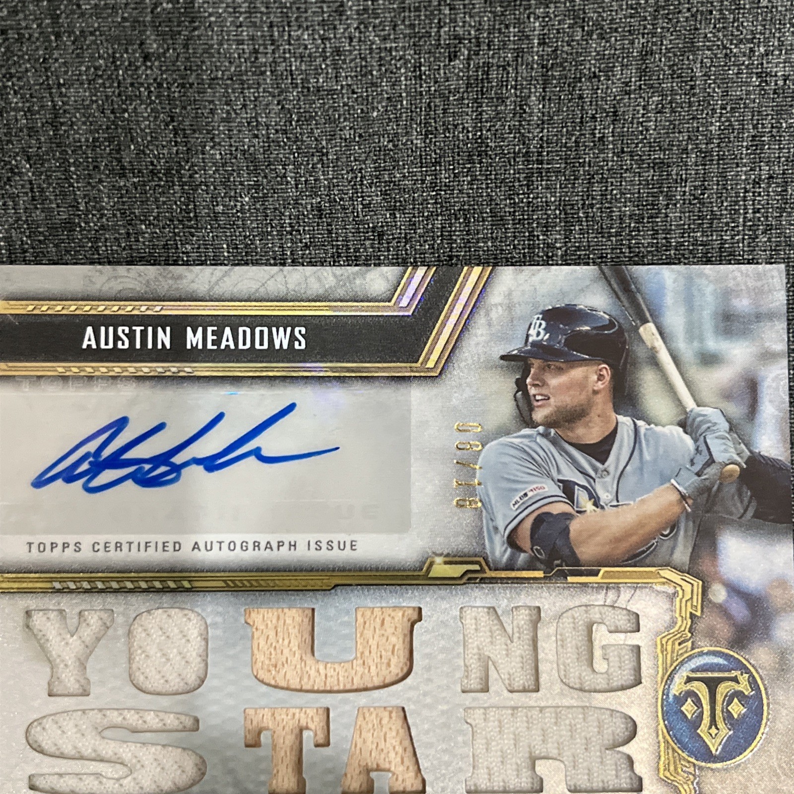 Austin Meadows 2020 Topps Triple Threads Auto Patch #TTAR-AM4 Tampa Bay Rays view 4