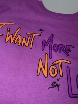 Chrome Hearts Matty Boy I Want More Not Less Purple T-Shirt Men's