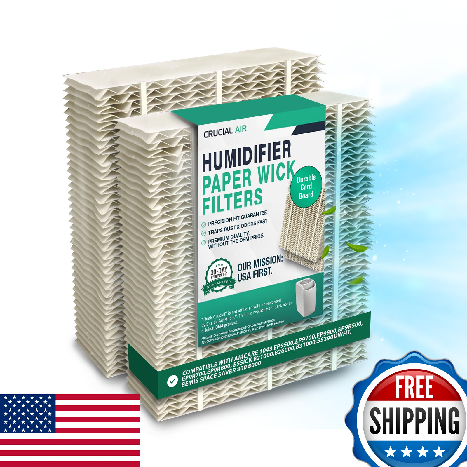 Paper Wick Filters Compatible With Aircare Part # 1043