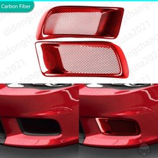 Red Carbon Fiber Front Bumper Air Intake Cover For Mitsubishi Lancer Evo X 10th Red Carbon Fiber Front Bumper Air Intake Cover For Mitsubishi Lancer Evo X 10th