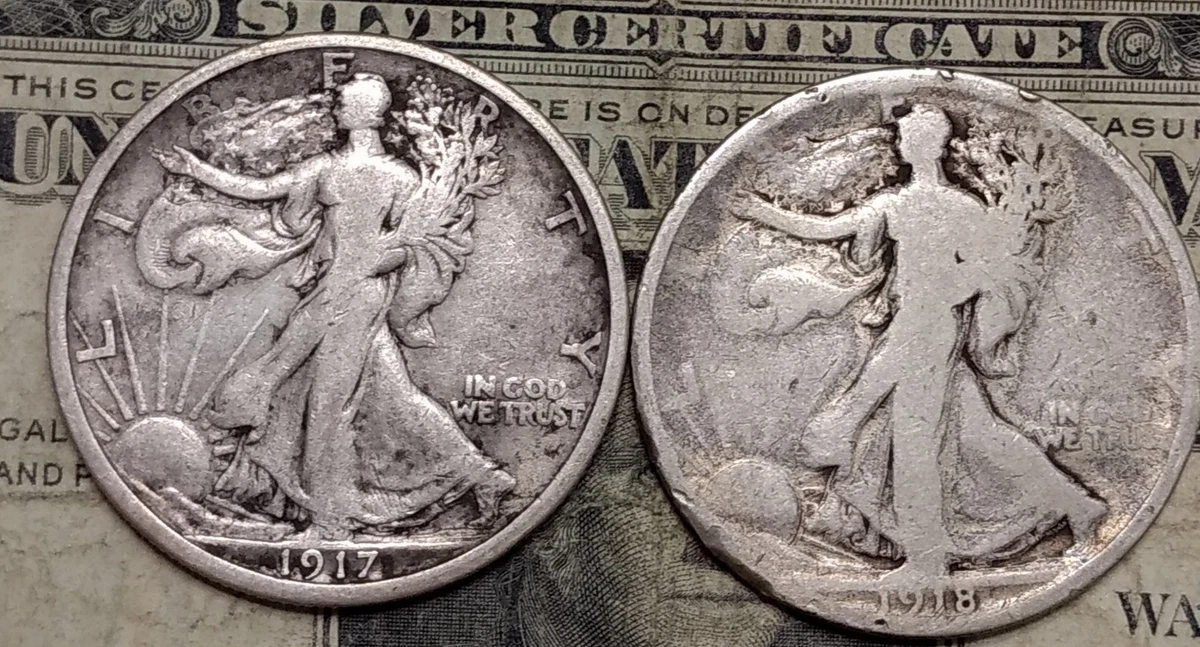 25+ 1918 Year Liberty Walking Half Dollars (1916-1947) for sale