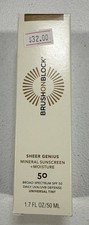 Brush On Block Sheer Genius Mineral Sunscreen Universal Tint SPF 50 1.7 oz - New