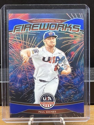 Paul Skenes 2026 PANINI STARS & STRIPES PRIZM USA FIREWORKS BLUE PRIZM /99