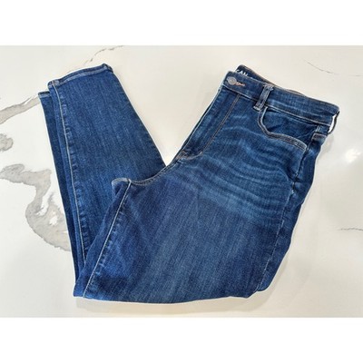 American Eagle Highest Rise Jegging Crop Jeans Dark Wash Blue Womens 14 Short