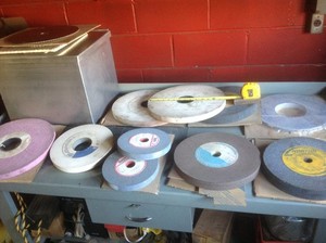 10 grinding wheels, misc sizes & makers