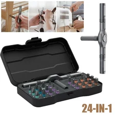 24 in 1 Magnetic Mini Screwdriver Head Set DIY Tool Kit PC Phone Watch Repair