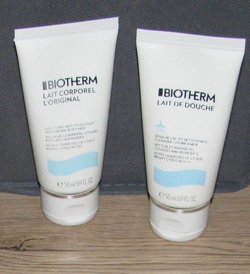 Biotherm Lait Corporel Body Milk 50 ml +  Lait De Douche Shower Milk 50 ml Set