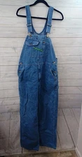Key Imperial Bib Overalls Denim Blue Mens Farm Workwear Chores Carpenter 38x32