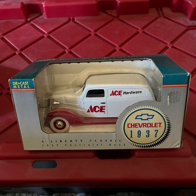 #ad ACE HARDWARE 1937 CHEVROLET BANK NEW $5.00