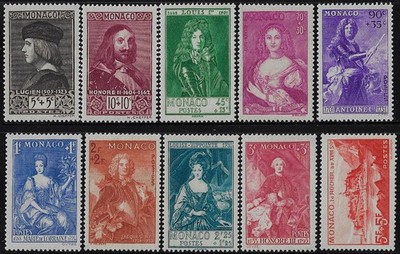 1939 Monaco Charitable works MNH Unificato Nr. 185/94