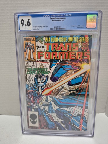 CGC 9.6 Marvel Comics Transformers #4 1986 1st Appearance Of Shockwave 3/85 - Bild 1 von 12