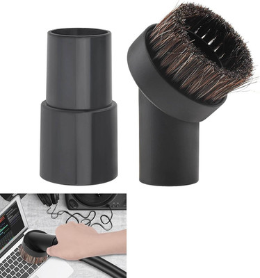 Vacuum Brush, Vacuum Attachment round Dust Brush Horse Hair with Universal Conne