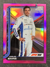 138/250 Pink Refractor Carlos Sainz Portrait #18  2025 Topps Chrome Formula 1 F1