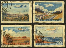 ROMANIA 1956 PLANES AIRMAIL, POST AVIATION TRANSPORT used @ b