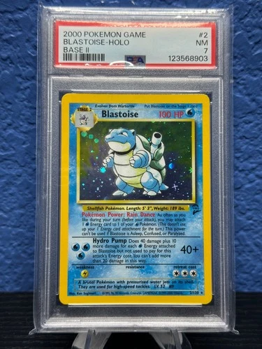 BLASTOISE HOLO BASE SET 2 II PSA 7 2000 POKEMON GAME #2 NEAR MINT
