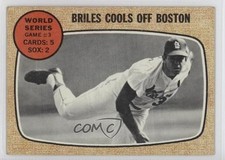 1968 Topps World Series Nelson Briles Game #3 Briles Cools Off Boston #153 0z0n