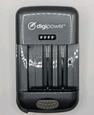 DigiPower AA/AAA Battery Charger – 4-Slot Compact Travel Charger – Open Box