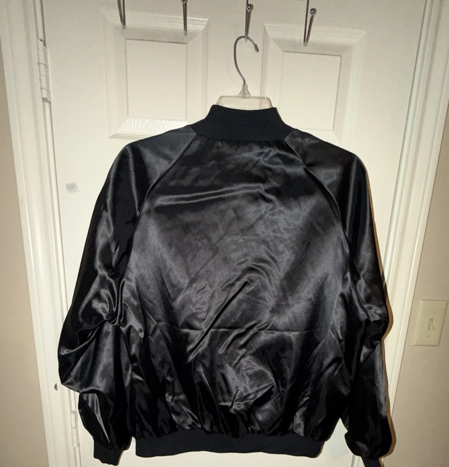 "Vintage 80s WestArk Texas NOS  Satin Bomber Jacket XL Deadstock USA Made Nylon” image 6