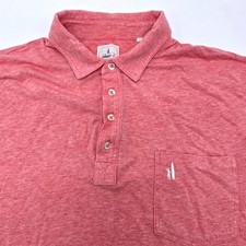 Johnnie-O Hangin Out Mens XL Polo Shirt Pomegranate Red Heathered Stretch Cotton
