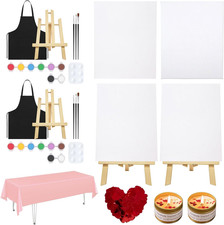 2 Pack Sip and Paint Kit Blank Canvas Couples Date Night Painting Party