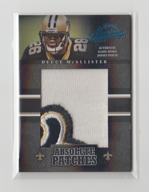 2004 Absolute Memorabilia Patches Spectrum Game-Worn Deuce McAllister 1/1 Saints