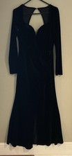 Fashion Nova Small? Maxi Velvet Dress Cutout Back Stunning Holiday Vamp Hi Slit