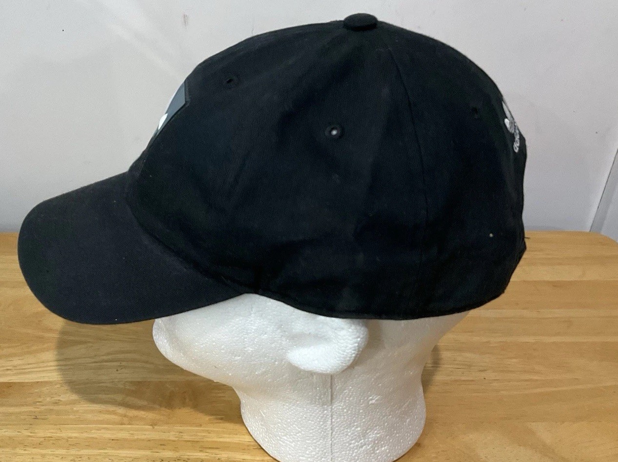 Adidas Hat Cap StrapBack Black Front Patch Logo E… - image 2