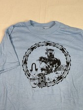 Vintage 80's Native American T-shirt Eagle Horse Warrior Blue Single Stitch B5 L