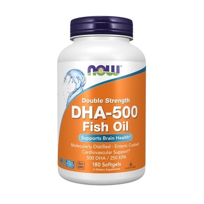 NOW Supplements, DHA-500 with 250 EPA, Molecularly Distilled, Supports Brain 