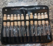 New 12-Piece Wood Carving Chisel Set
