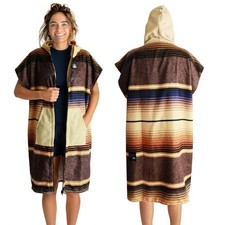 Surf Poncho Changing Robe Towel - Hooded, Zippered Towel Poncho for Beach, Su...