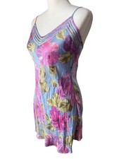 Victoria  s Secret Silk Floral Slip Dress Small Y2K Vintage 2001