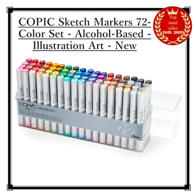 COPIC Sketch Markers 72-Color Set - Alcohol-Based - Illustration Art - Neu