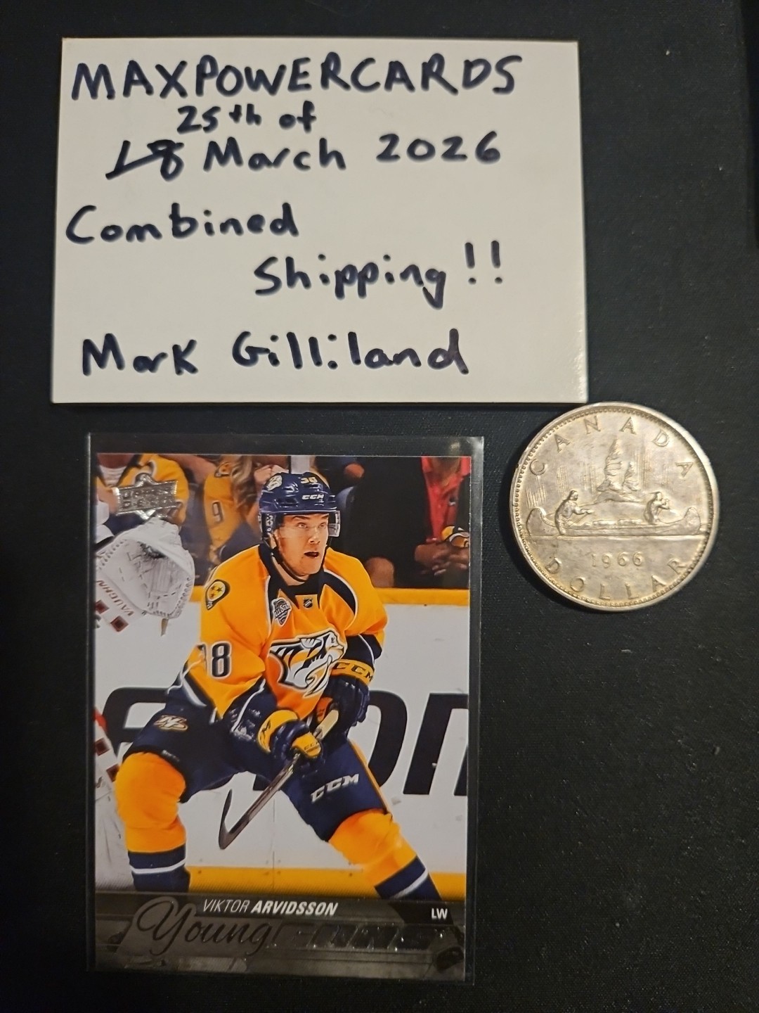 2015-16 UPPER DECK VIKTOR ARVIDSSON YOUNG GUNS #222