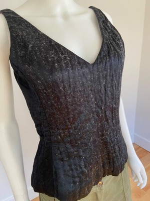 PRADA Vintage Vest /Top w/Zipper,  Size 42, Wool/Silk