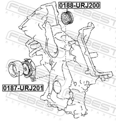 Für FEBEST 0188-URJ200 CIRCUMFERENTIAL ROLLER TOYOTA LAND CRUIS