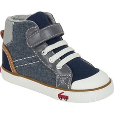See Kai Run D3290* Baby Boys Dane Chambray Multi Sneakers Size US 4