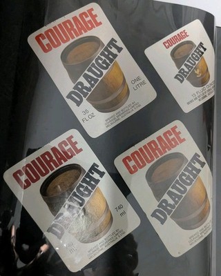 4 Vtg. Courage Breweries Draught Beer Labels Melbourne Australia New (Bk 6 Pg 2)