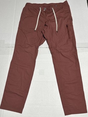 Vuori Pants Mens Large Red Clay Ripstop Climber Performance Zip Pocket