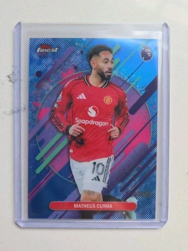 2025-26 Topps Finest Premier League Matheus Cunha Rare Blue /99