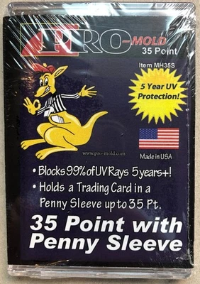50 NEW Pro-Mold MH35S UV 5 year Magnetic 35 Point Sleeved Trading Card Holders