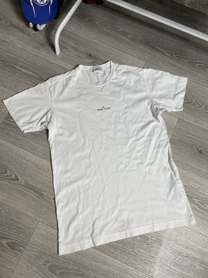 Stone island Shirt White Big Logo Men's Size M Medium Stone island Shirt White Big Logo Men's Size M Medium