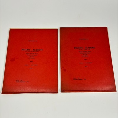 Rare Pryor's Academy Plymouth Tuition Book For Bookkeeping Accounting Stationery