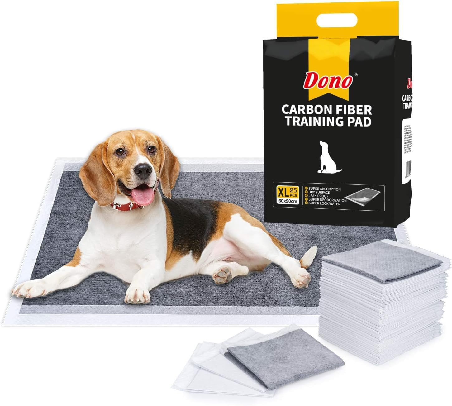 - Tappetini Da Addestramento Monouso Al Carbone Attivo, per Cani, Super Assorben