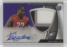 2011 Platinum Purple Refractor Rookie 17/25 Dion Lewis #51 Jumbo Patch Auto 0bt4