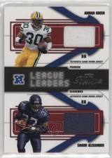 2004 Playoff Prestige League Leaders Jerseys Ahman Green Shaun Alexander v9t